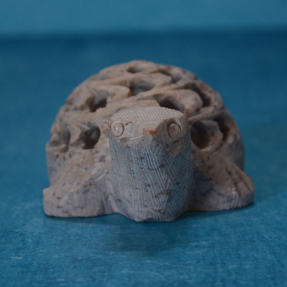 Agra Marble Carved Tortoise - Small