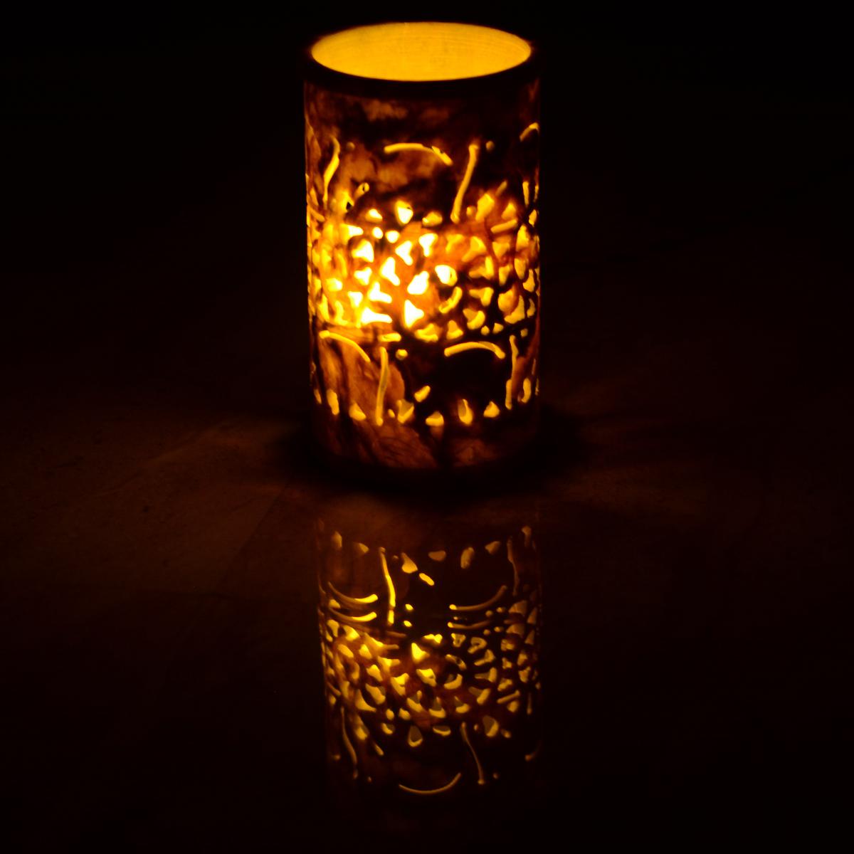 Agra Marble Carved Circular Lamp Shade