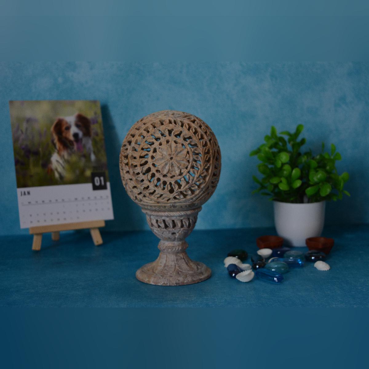 Agra Marble Spherical Lamp Shade