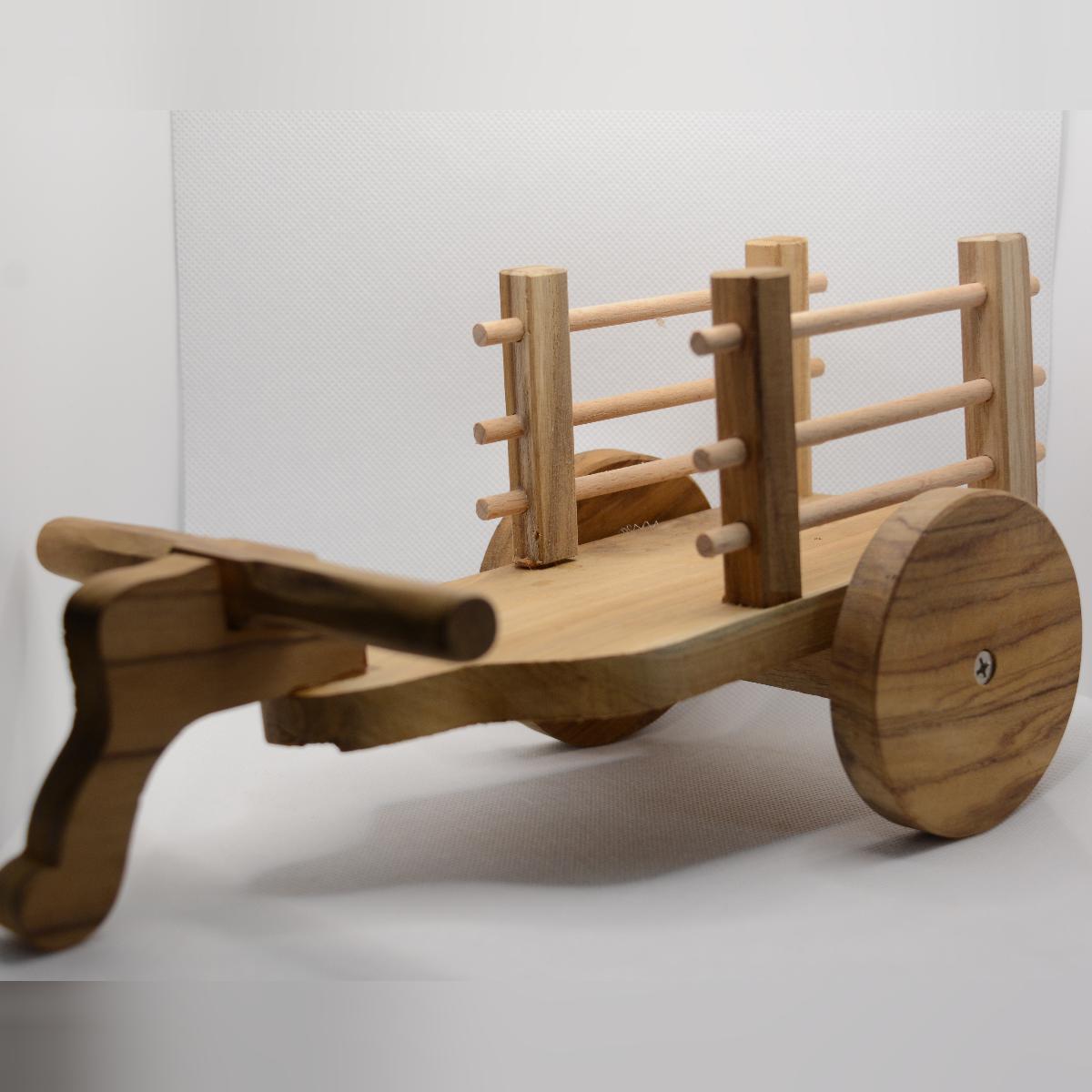 Channapatna Toy Wooden Bullock Cart Pull Along Toy For Kids