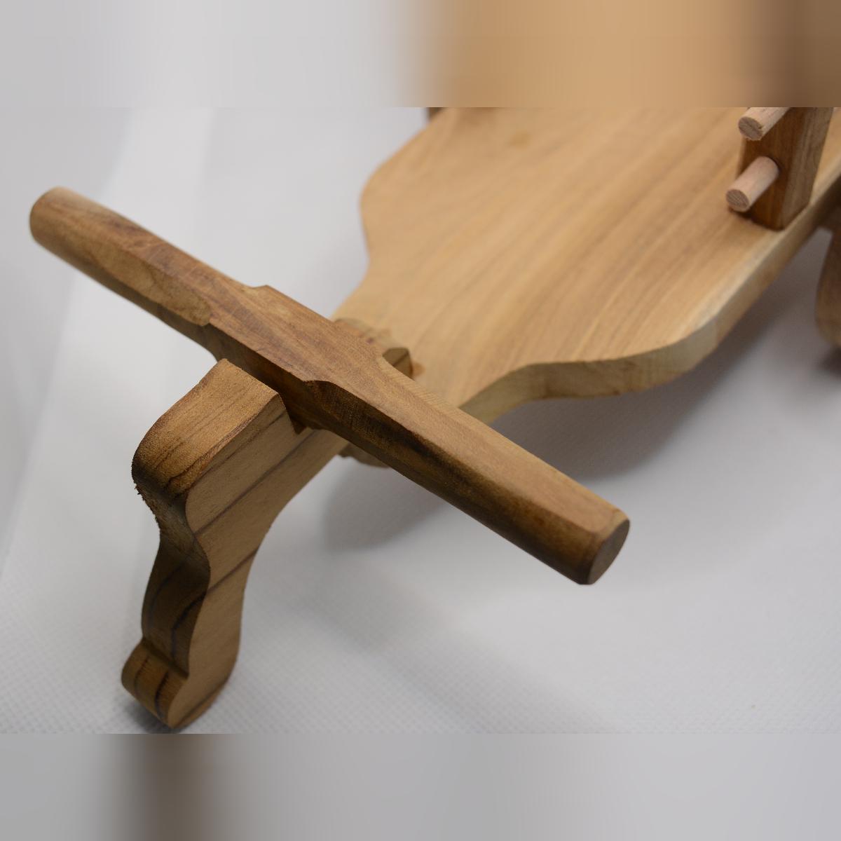 Channapatna Toy Wooden Bullock Cart Pull Along Toy For Kids