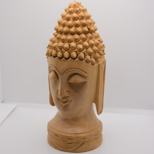 Channapatna Toy Wooden Carved Buddha Face