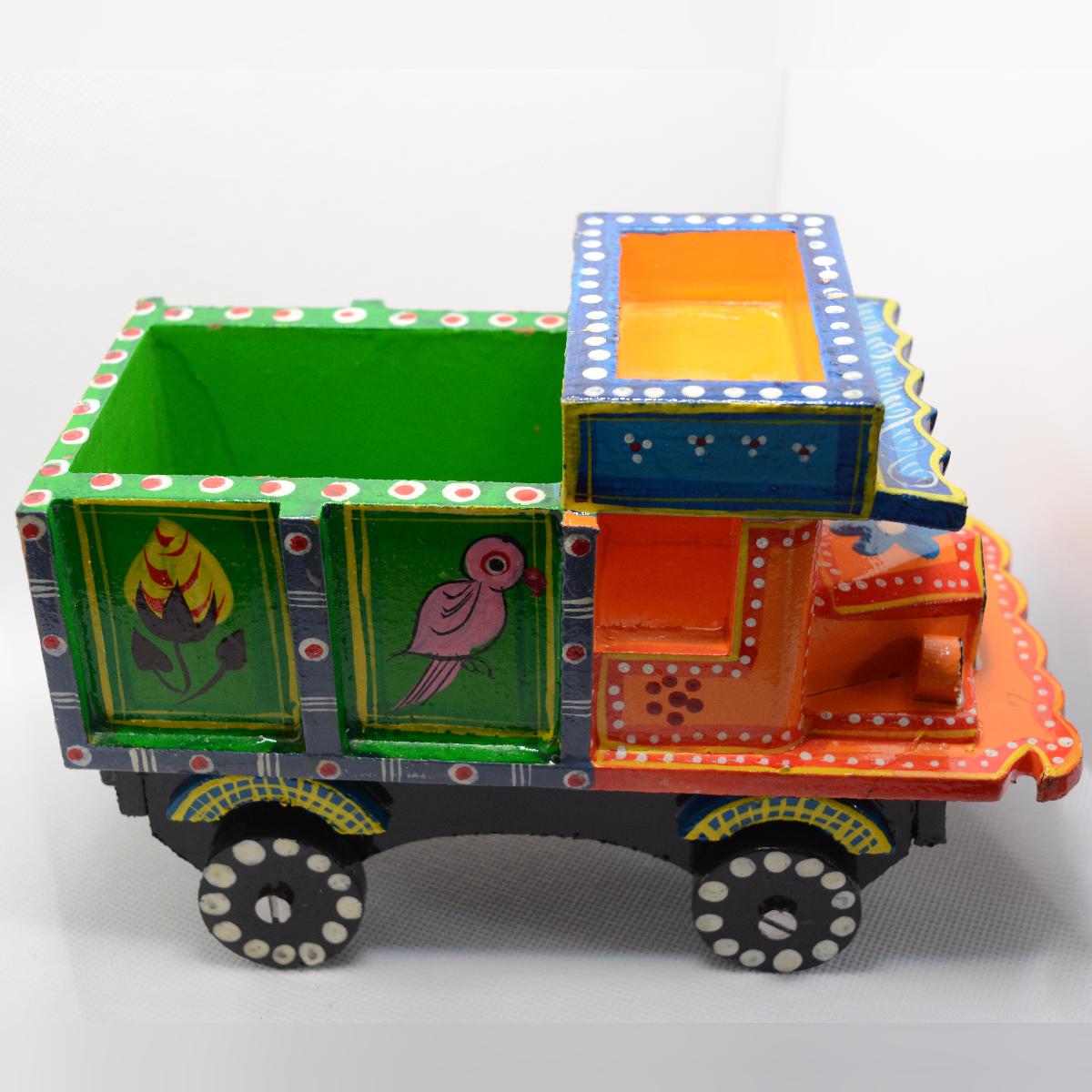 Channapatna Toy Wooden Indian Lorry Pull Along Toy For Kids