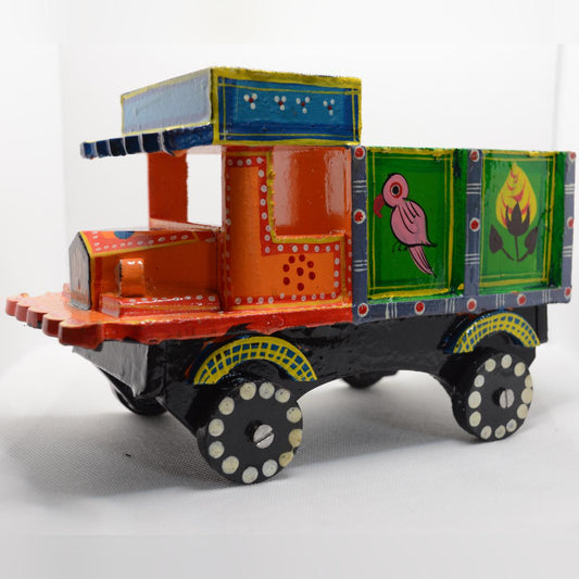Channapatna Toy Wooden Indian Lorry Pull Along Toy For Kids