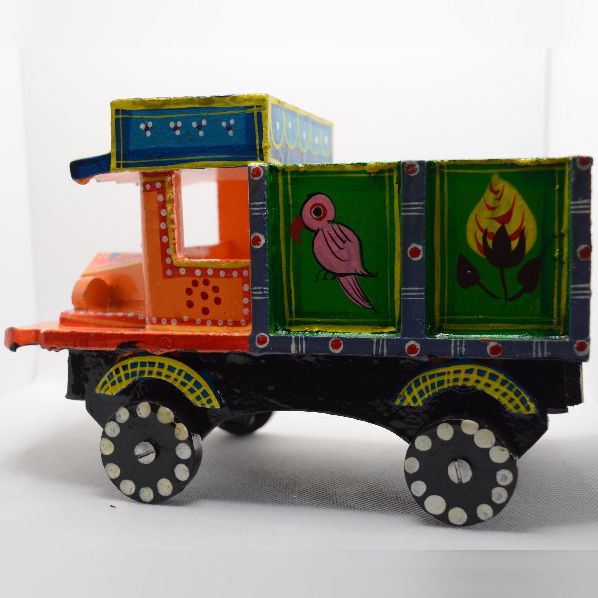 Channapatna Toy Wooden Indian Lorry Pull Along Toy For Kids