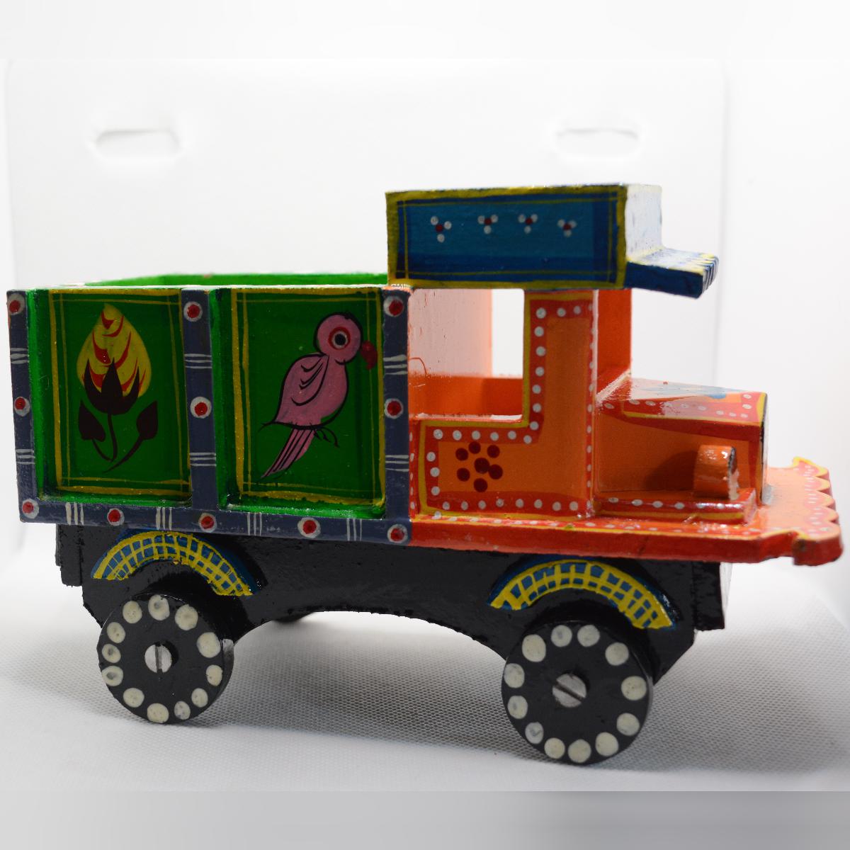 Channapatna Toy Wooden Indian Lorry Pull Along Toy For Kids