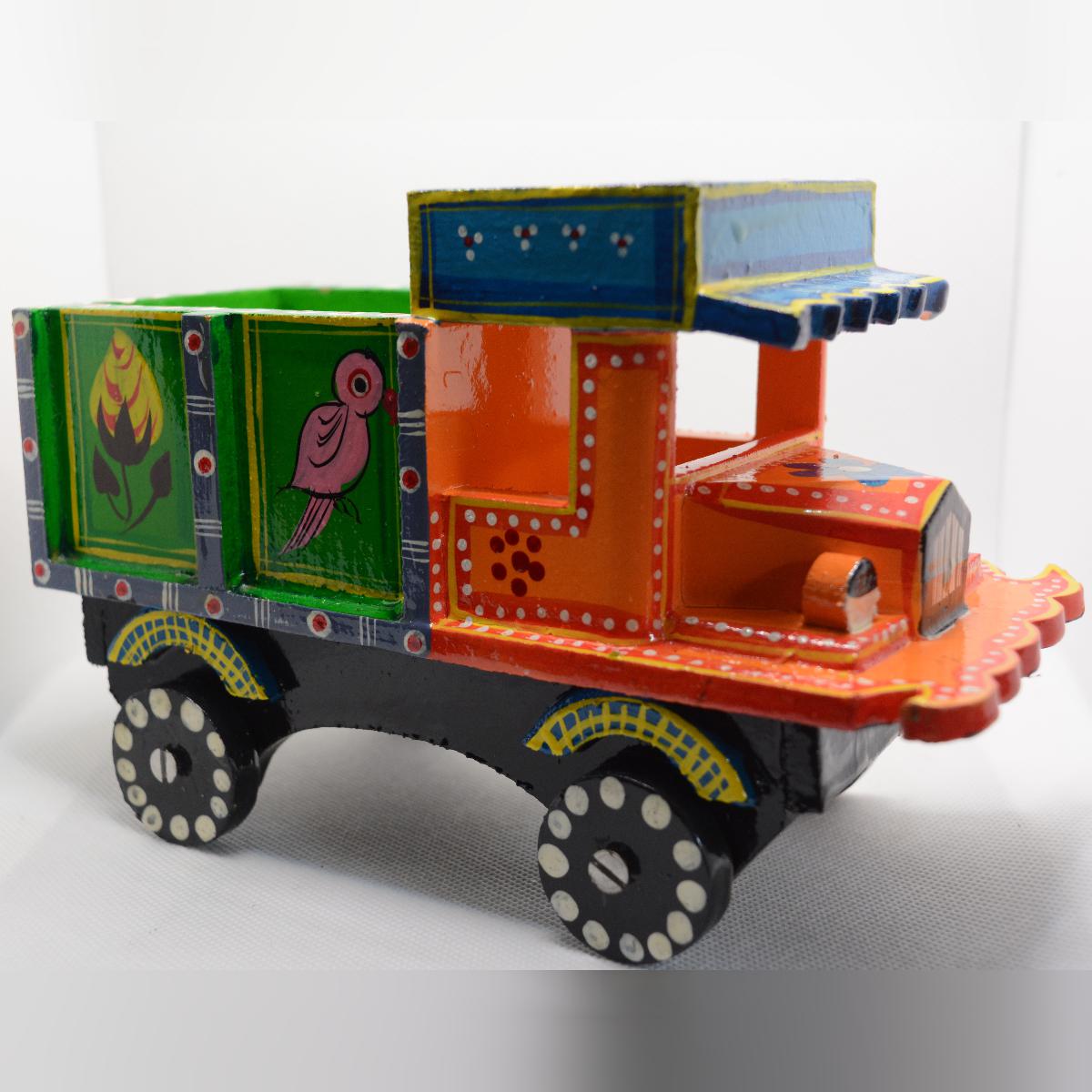 Channapatna Toy Wooden Indian Lorry Pull Along Toy For Kids