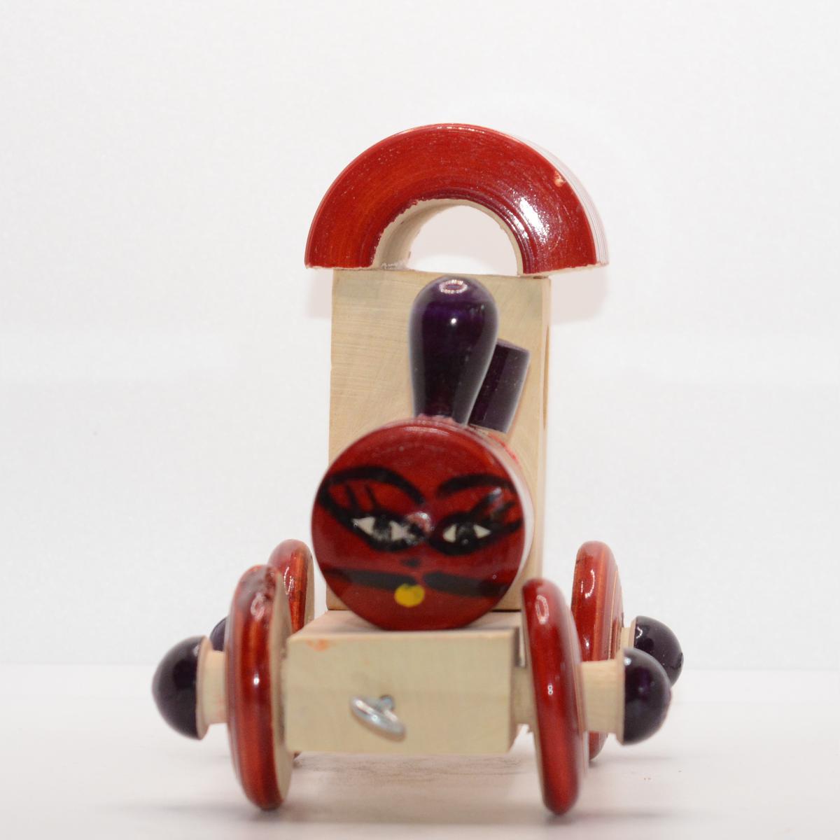 Channapatna Toy Wooden Train Engine Pull Along Toy For Kids