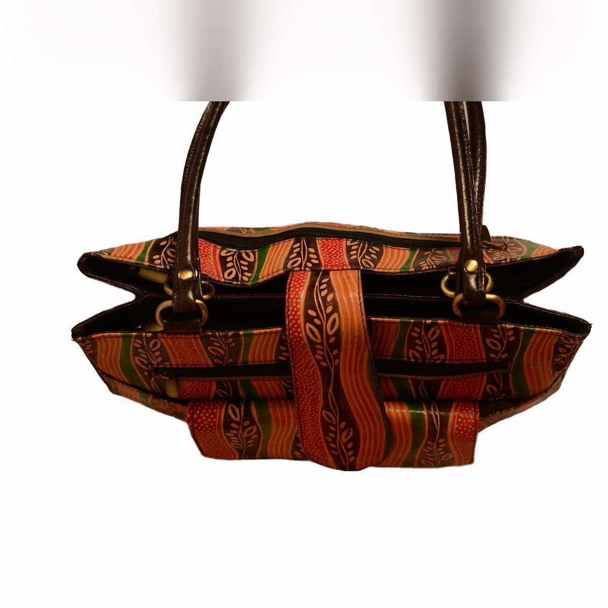 Shantiniketan leather - Women's handbag large