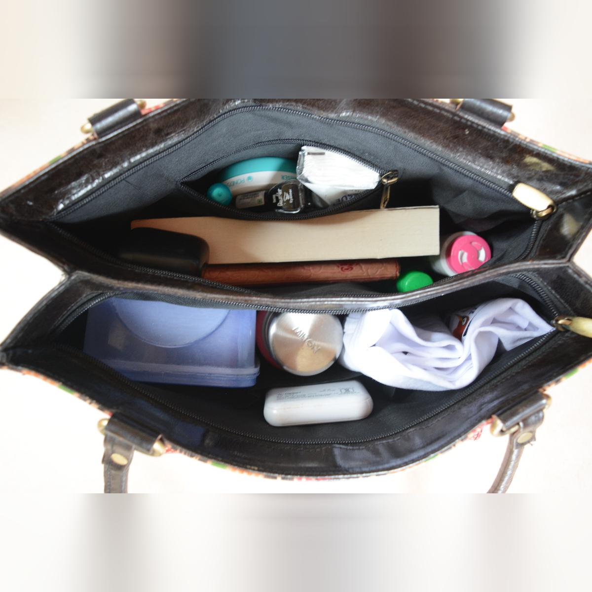 Shantiniketan leather - Women's handbag large