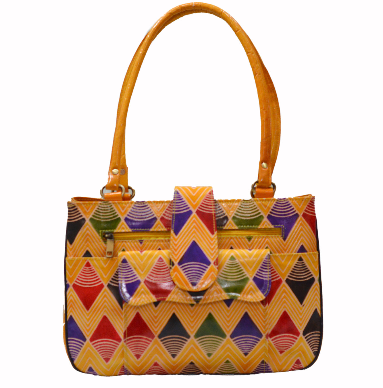 Shantiniketan leather - Women's handbag large