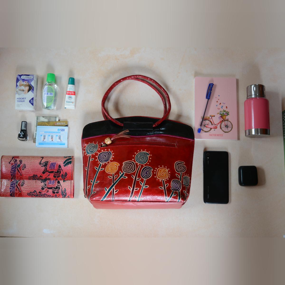 Shantiniketan leather - Women's handbag small