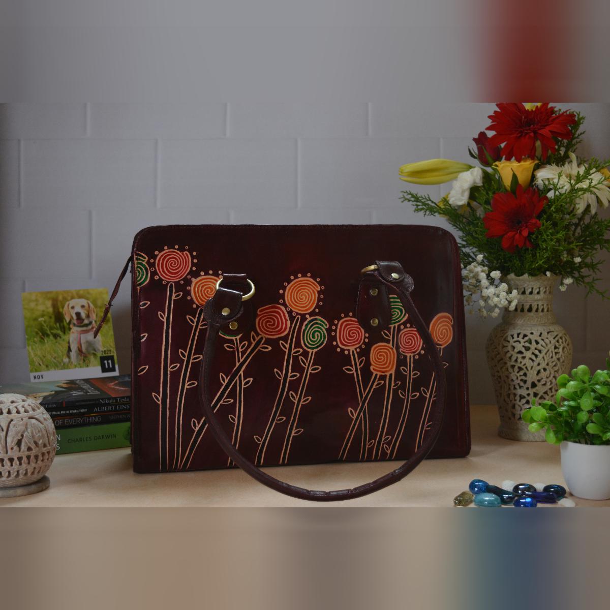 Shantiniketan leather office bag