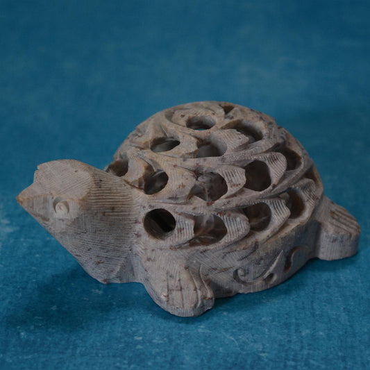 Agra Marble Carved Tortoise - Small