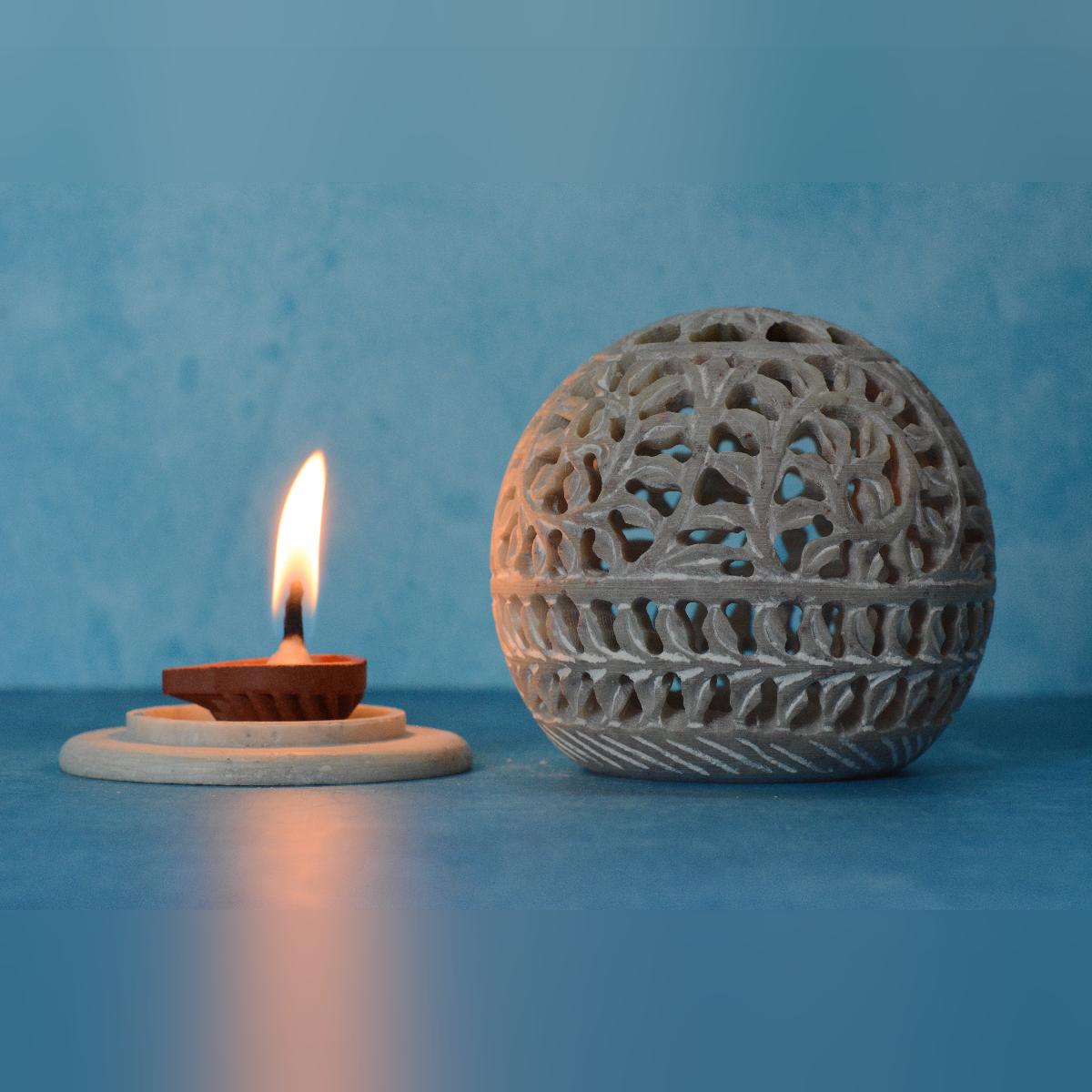 Agra Marble Tea Light Candle Holder
