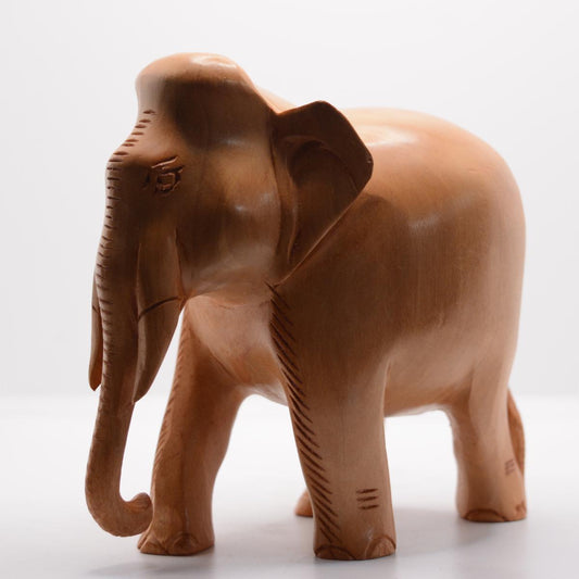 Channapatna Toy Wooden Carved Brown Elephant