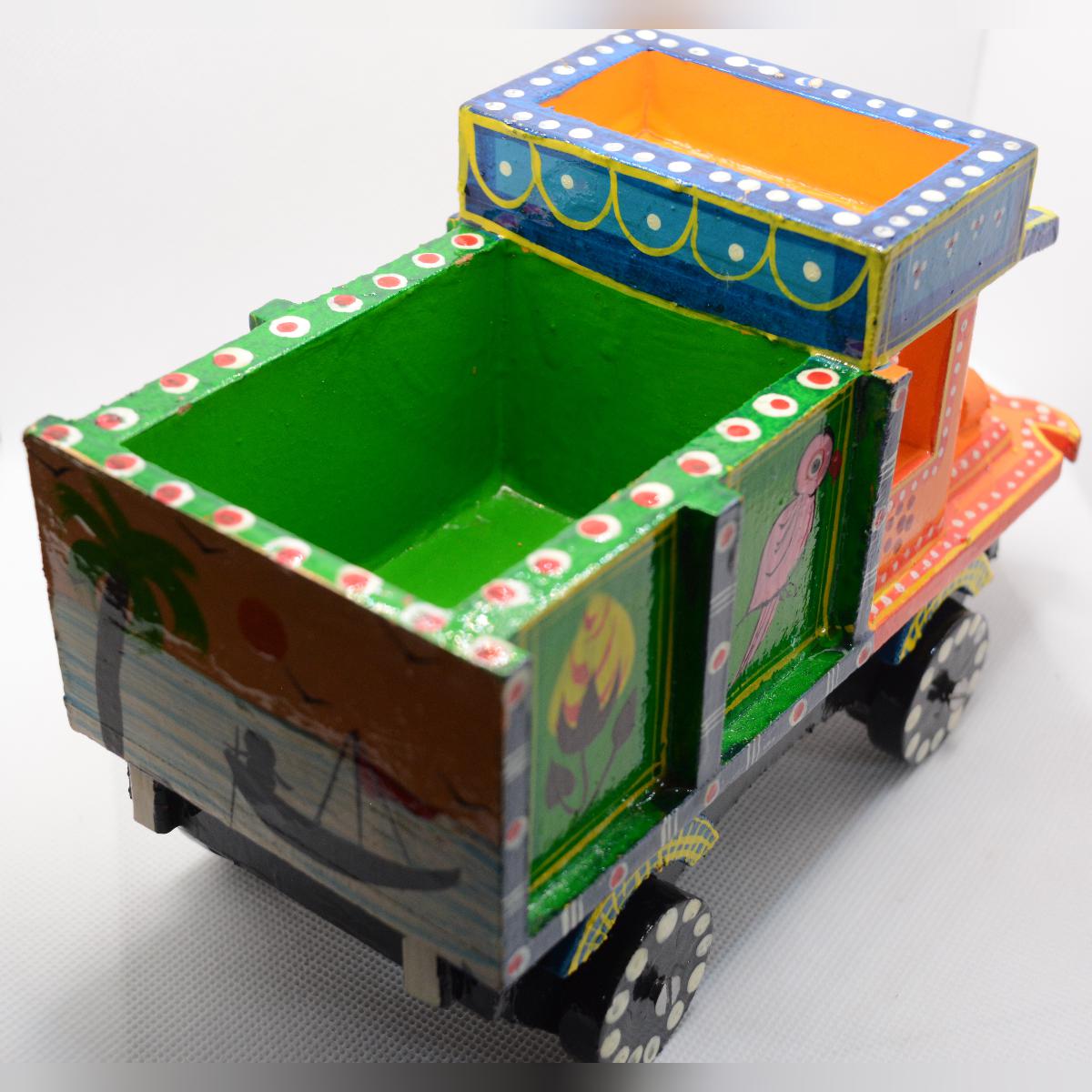 Channapatna Toy Wooden Indian Lorry Pull Along Toy For Kids