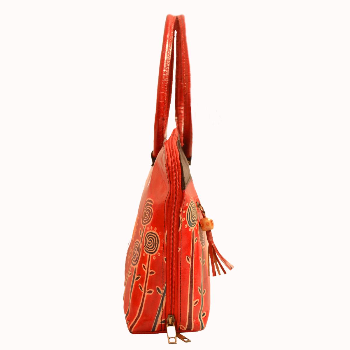 Shantiniketan leather - Women's handbag small