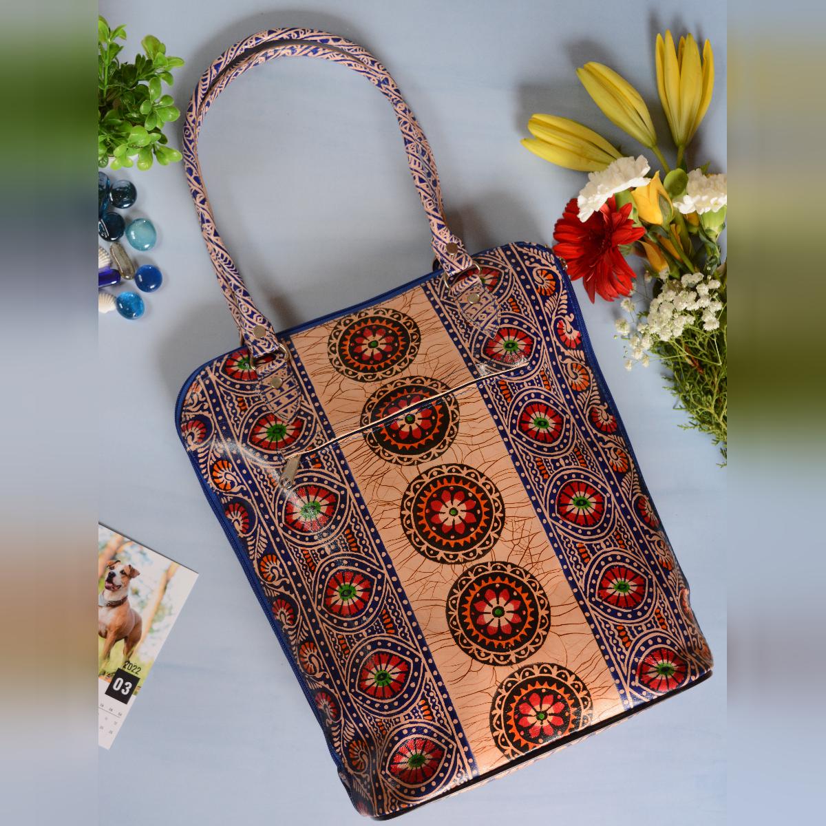 Lot of Three Assorted Shantiniketan Bags | Exotic India Art